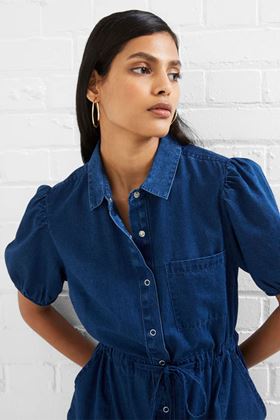 Picture of French Connection Zaves Chambray Shirt Dress - HALF PRICE