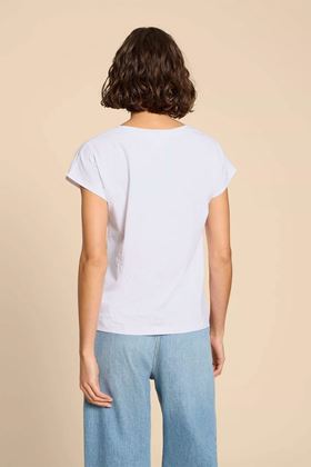 Picture of White Stuff Nelly Notch Embroidered  Tee