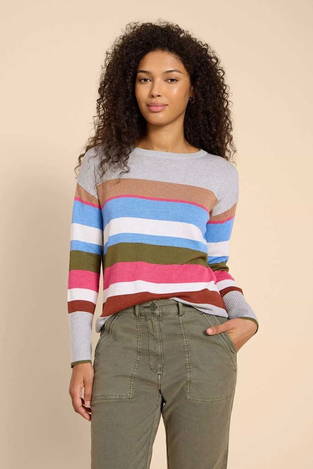 Picture of White Stuff Olive Stripe Jumper - FURTHER REDUCTION!