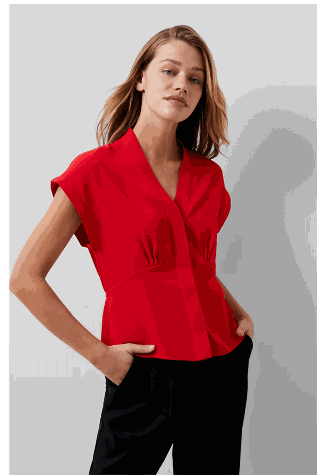Picture of French Connection Carmen Recycled Crepe Blouse - HALF PRICE