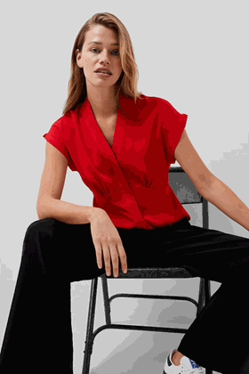 Picture of French Connection Carmen Recycled Crepe Blouse - HALF PRICE