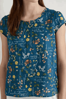 Picture of Seasalt Garden Gate Cotton Top - FURTHER REDUCTION - HALF PRICE!