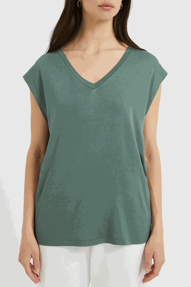 Picture of Great Plains Soft Touch Eco Jersey V-Neck Top - JUST ADDED