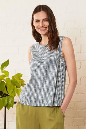 Picture of Nomads Cotton Check Printed Vest Top - JUST ADDED!