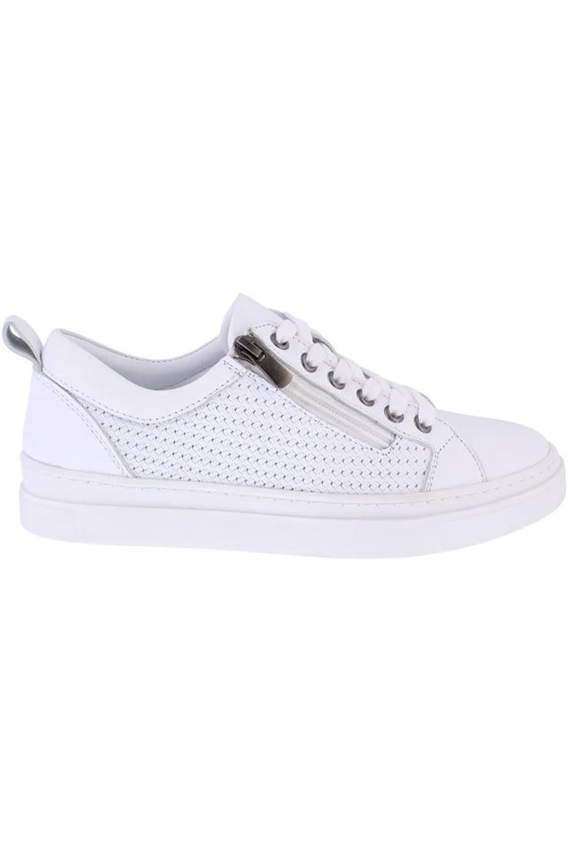 Picture of Adessso Nancy Leather Trainer - White