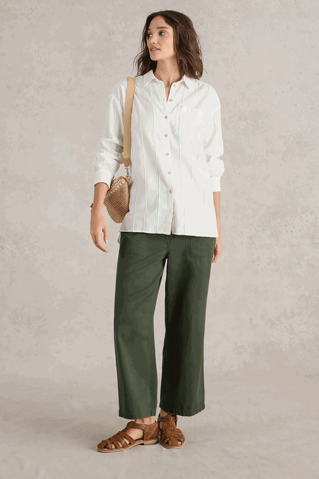 Picture of White Stuff Longline Laurel Cotton Shirt