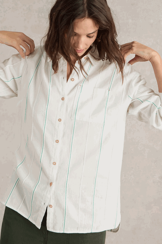 Picture of White Stuff Longline Laurel Cotton Shirt