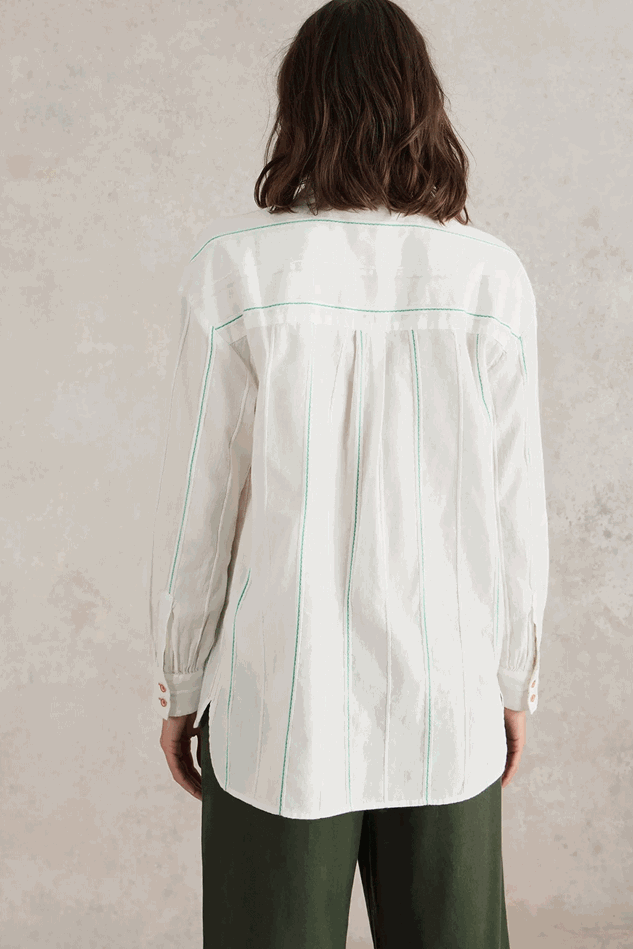 Picture of White Stuff Longline Laurel Cotton Shirt